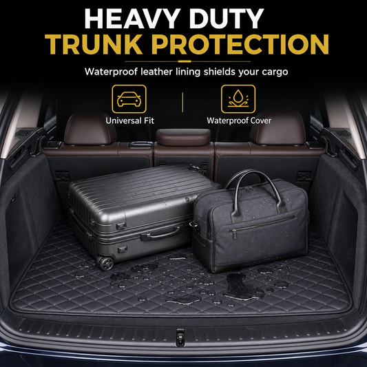 🚗 50% OFF! 🧽 Universal Trunk Mat – PVC leather, easy-clean & 100x70cm ✨