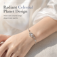🌙 50% RABATT! 💫 925 Silber Armband – Planet-Design & elegant für Damen ✨