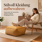 ⏳ Zeitlich begrenzter Rabatt von 50 % ⏰ Aufbewahrungs-Hockerbezug: Füllbar mit Kleidung, breiter Reißverschluss, waschbar, 45 x 45 x 23 cm 🧺🛋️