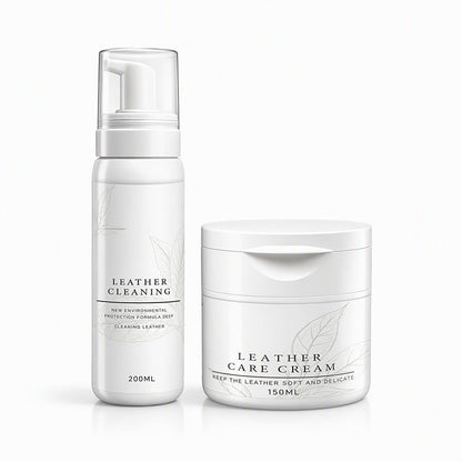 🧴 50% RABATT! ✨ Luxus-Lederreiniger & Pflegecreme Set – Reinigt & pflegt ✨