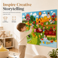 🐮 50% RABATT! 🧩 DIY Filz-Storyboard 104x75 cm – Bauernhofthema & frühkindliches Lernen ✨
