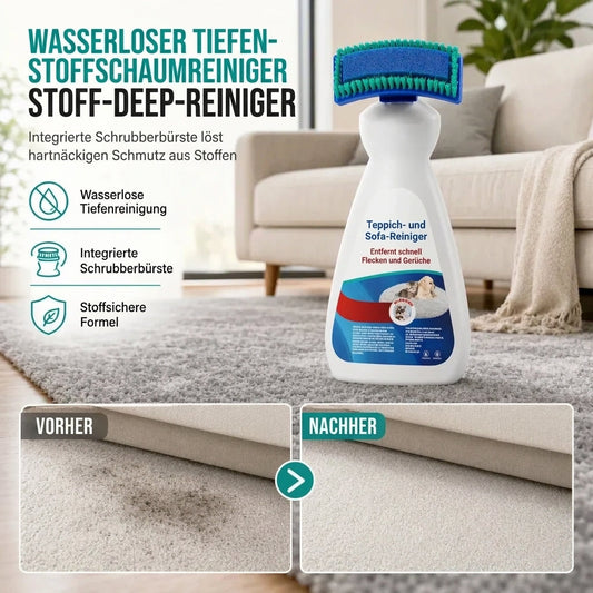 🧼 50% RABATT! 🌟 Wasserfreier Reiniger mit Bürstenschaum – Entfernt Flecken sofort ✨