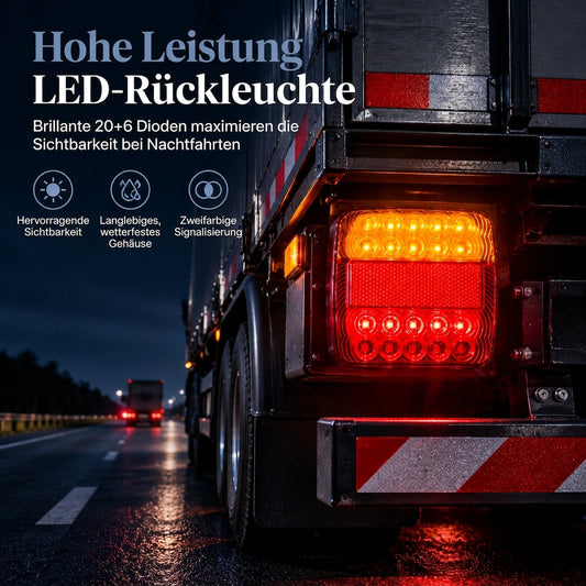 🚗 50% RABATT! 💡 Quadratische LED-Rückleuchten – Zweifarbig & robust ✨
