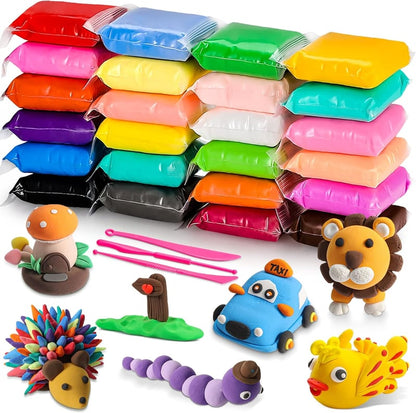🎨 50% RABATT! ✨ Lufttrocknende Modelliermasse-Set – 24/36 Farben & kreativ ✨