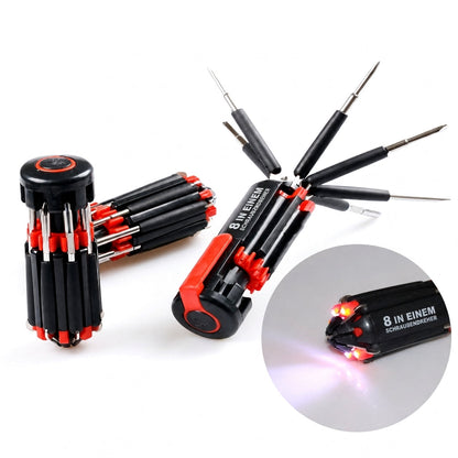 🔧 50% RABATT! 💡 Multifunktionaler Schraubendreher-Satz – Mit LED-Licht & vielseitig ✨